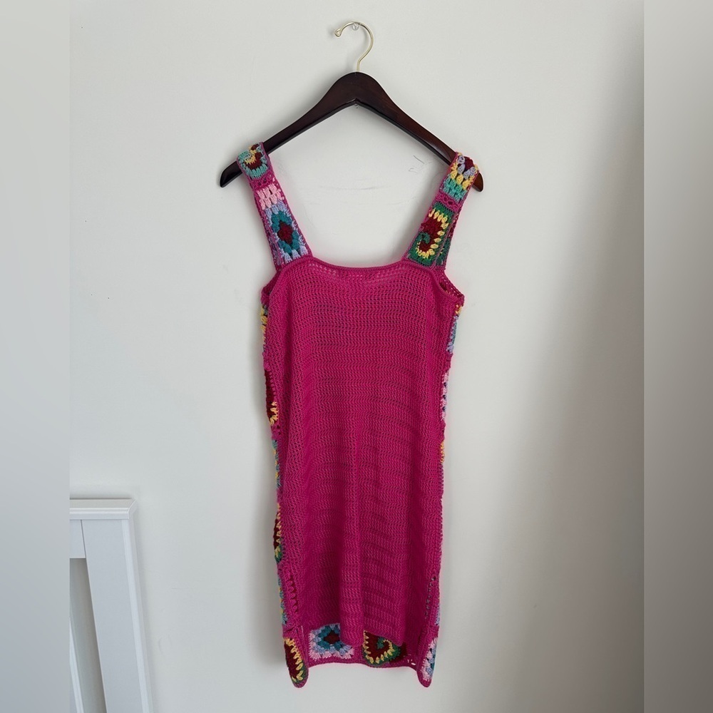 NWT Cotton Emporium Patchwork Crotchet Knit Midi Dress Size Small - Picture 4 of 6